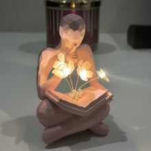 Load image into Gallery viewer, Illuminated Rose Reader Sculpture