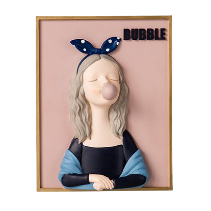 3D Bubblegum Girl Wall Art