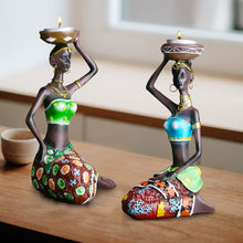Load image into Gallery viewer, African Women Candle Holder Sculpture